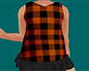 Orange PJ Top Plaid Girl