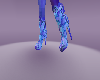 short blue purple boots
