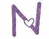 Letter N Purple