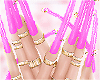 ♥ Faux Long Pink Nails