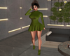 Olive dress and boots