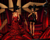 Red art deco duo