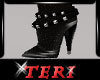ter Blk Leather Booties