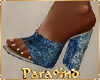 P9)"LA"Blue Denim Heels