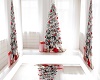 White and red  tree deco