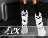 LEX white fur leg warmer