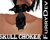 skull choker black