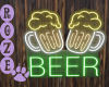 *R* Neon Beer Sign