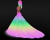 *Sexy Rainbow Long Gown