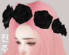 J| Floral Crown Black