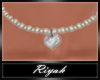 !R  Pearl Necklace HEART