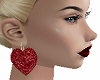 REd Heart Earrings