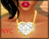 gold Diamond heart chain