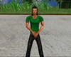 #Z#green & black outfit
