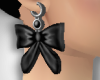 Bow SilverBlack Earrings