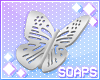 +Butterfly Clips Silver