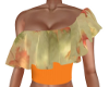 22-Orange Ruffle Top