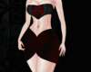 Bustier corset red black