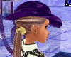 purple western hat/hair