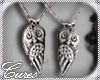 C| Owl Couple Necklace M