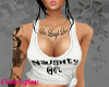 Naughty Girl White Tank