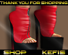 K Leather Heels Red