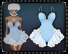 Fur Snowflake Dress Blue