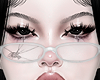 White broken glasses
