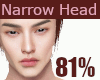 😊81% narrow head