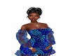 BLUE SHORT AFRICAN DRESS