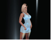 prego blue star dress