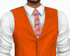 Orange Vest w/Tie