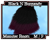 Blacn N Burgandy Monster