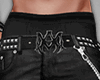 Black Stud Belted Pants