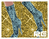 R| Blue Sexy Boots