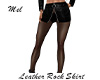 Leather Rock Skirt Black