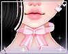 Bow choker pink