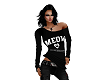 Meow off shoulder sweatr