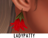 Red Flower Earrings