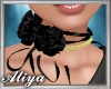 A* Flower choker black