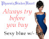 Sexy blue w/- tatts