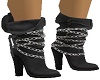 sexy chain boots black