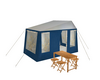 tente camping blue