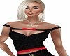 Black/Red Velvet Top