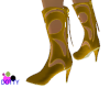 sleek gold cowgirl boot