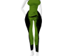 green jumpsuit