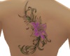 Back Purple Flower Tatto