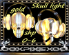 gold skull dj light
