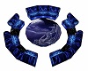 Blue Dragon Round Couch