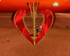 Red & Gold Heart/W/p